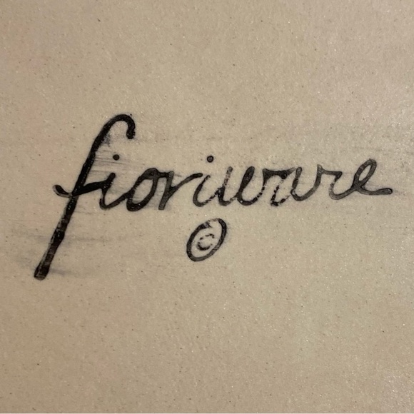 Vintage Fioriware Scalloped Edge Oval Tray Dish Hand Painted 17x8.5 - Picture 4 of 10